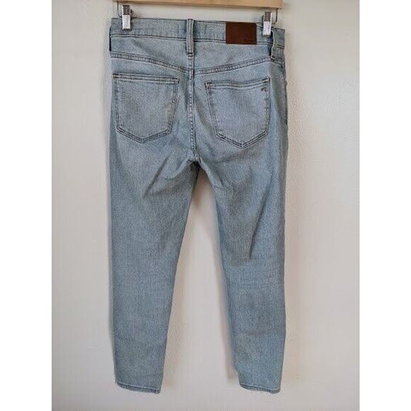 Madewell Womens Sz 27 High Rise Skinny Jeans Light Blue Wash Button Fly Stretch - Picture 4 of 8